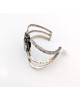 Southwestern Sterling Silver & Hematite Cuff Bracelet